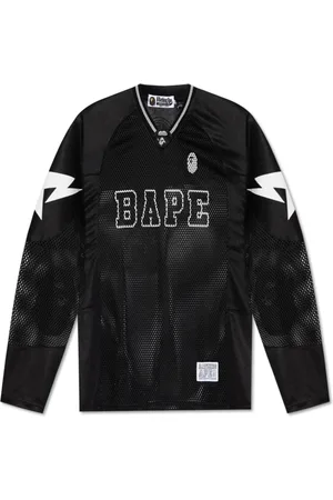 A Bathing Ape Homme, Tops, Noir, Taille: S T-shirt à manches longues en dentelle
