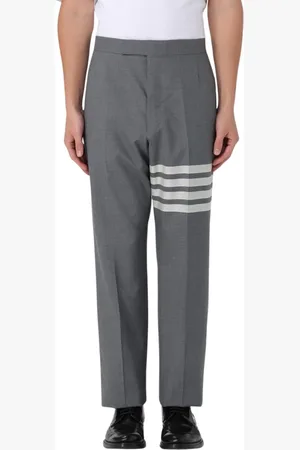 Thom Browne Homme, Pantalons, Gris, Taille: XL Pantalon Classique à Rayures pour Homme