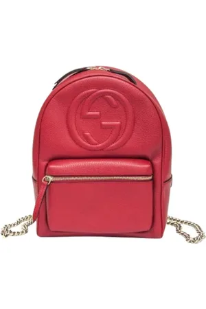 Gucci Femme, Pre-owned, Rouge, Taille: ONE Size Pre-owned Cuir sacs-dos