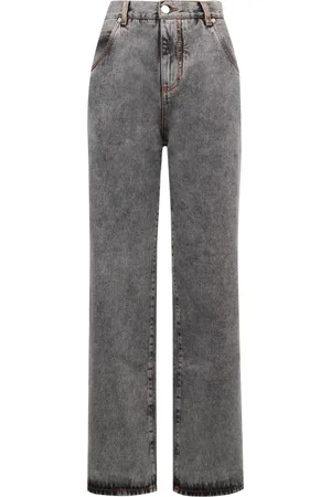 Etro Femme, Jeans, Gris, Taille: W32 Jean droit avec effet délavé