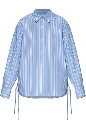 Samsøe Samsøe Femme, Blouses et Chemises, Bleu, Taille: 42 FR Chemise Sacatan