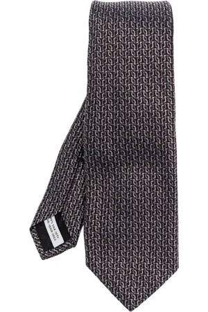 Salvatore Ferragamo Homme, Accessoires, Noir, Taille: ONE Size Cravate en soie