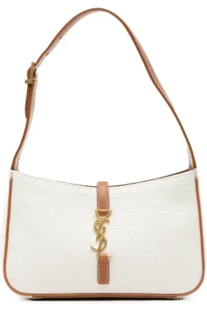 Saint Laurent Femme, Pre-owned, Blanc, Taille: ONE Size Pre-owned Toile sacs-ports-paule