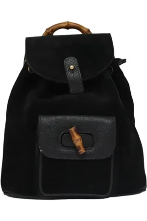 Gucci Femme, Pre-owned, Noir, Taille: ONE Size Pre-owned Daim sacs-dos