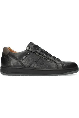Mephisto Homme, Chaussures, Noir, Taille: 46 1/2 EU Baskets Homme en Cuir Noir - Henrik
