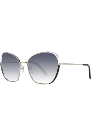 Emilio Pucci Femme, Accessoires, Jaune, Taille: ONE Size Lunettes de Soleil Femme Or Style Papillon