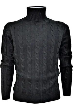CASHMERE COMPANY Homme, Pulls, Noir, Taille: 3XL Pull à col roulé