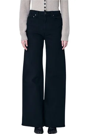 Khaite Femme, Jeans, Noir, Taille: W26 Jean à Jambes Larges à Cinq Poches