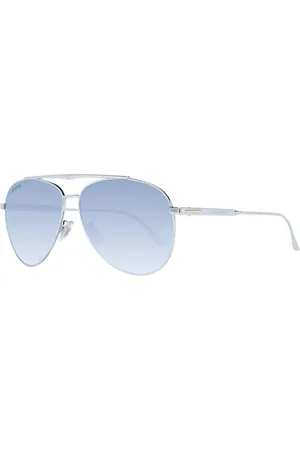 Longines Homme, Accessoires, Gris, Taille: ONE Size Lunettes de Soleil Homme Style Pilote Verre Bleu