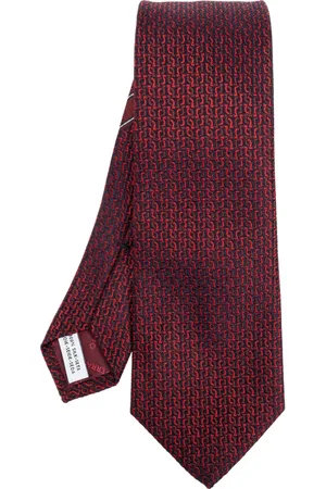 Salvatore Ferragamo Homme, Accessoires, Rouge, Taille: ONE Size Cravate en soie