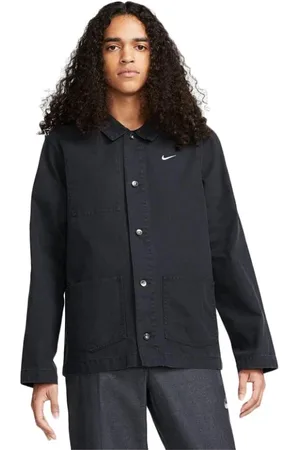 Nike Homme, Vestes, Noir, Taille: L Manteau de Travail Urbain Noir Élégant