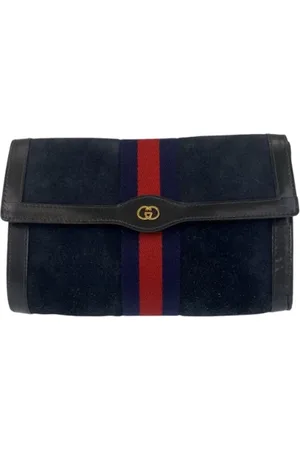 Gucci Femme, Pre-owned, Bleu, Taille: ONE Size Pre-owned Cuir pochettes-minaudieres