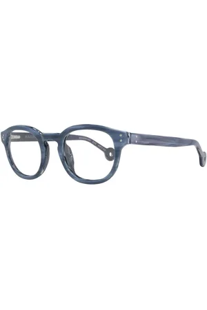 Hally & Son Unisex, Accessoires, Bleu, Taille: ONE Size Montures Optiques Rondes Bleues