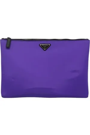 Prada Femme, Pre-owned, Violet, Taille: ONE Size Pre-owned Nylon pochettes-minaudieres