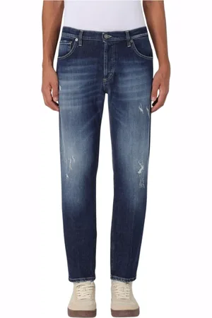 Dondup Homme, Jeans, Bleu, Taille: W33 Jean Bleu Droit Déchiré Homme