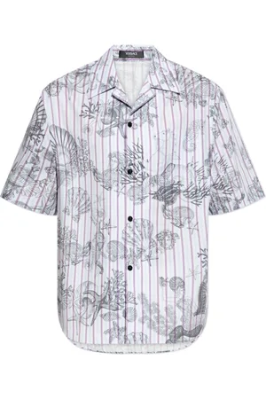 VERSACE Homme, Chemises, Bleu, Taille: M Chemise imprimée