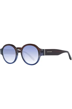 Scotch&Soda Homme, Accessoires, Bleu, Taille: ONE Size Lunettes de Soleil Homme Marron Rondes Dégradées