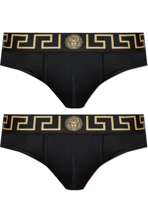 VERSACE Homme, Sous-vêtements, Noir, Taille: M Lot de deux slips
