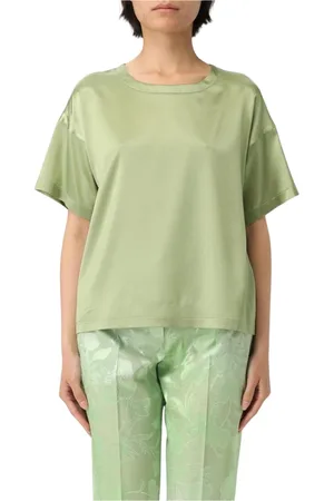 ERMANNO SCERVINO Femme, Blouses et Chemises, Vert, Taille: 36 FR Haut sans manches en dentelle verte