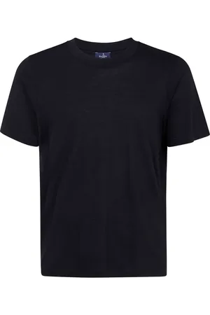 BARBA Homme, Tops, Noir, Taille: XL T-shirt noir pour homme Élégant