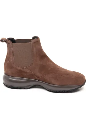 Hogan Femme, Chaussures, Brun, Taille: 35 EU Chaussure en daim Chelsea interactive en Pipa