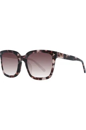 Bally Femme, Accessoires, Brun, Taille: ONE Size Lunettes de Soleil Carrées Marron Verres Dégradés