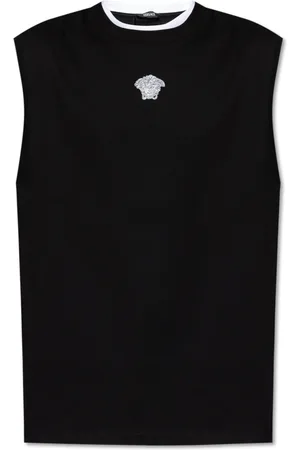 VERSACE Homme, Tops, Noir, Taille: XL Débardeur