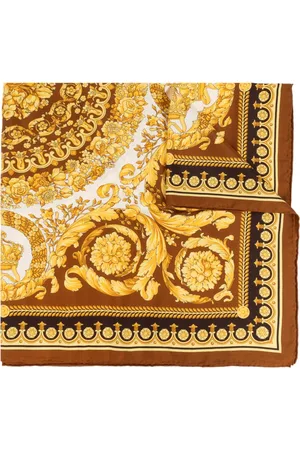 VERSACE Unisex, Accessoires, Brun, Taille: ONE Size Foulard en soie