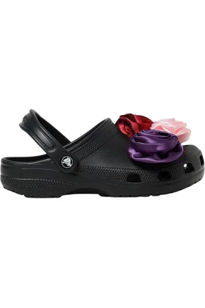 Crocs Femme, Chaussures, Noir, Taille: 34 EU Sabots Fleurs Jibbitz Chaussures