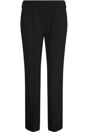 Brunello Cucinelli Femme, Pantalons, Noir, Taille: 44 FR Pantalon Noir Slim-Fit en Soie