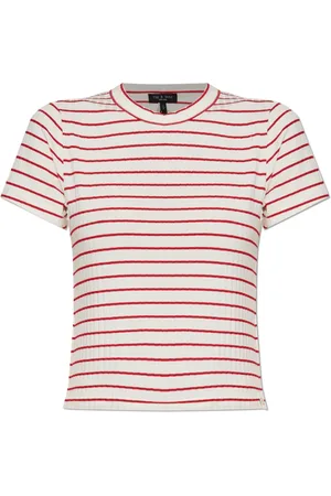 RAG&BONE Femme, Tops, Rouge, Taille: 36 FR T-shirt à motif rayé