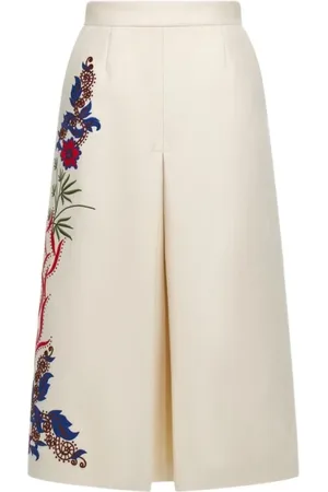Roberto Cavalli Femme, Jupes, , Taille: 36 FR Jupe Midi Plissée Brodée Florale