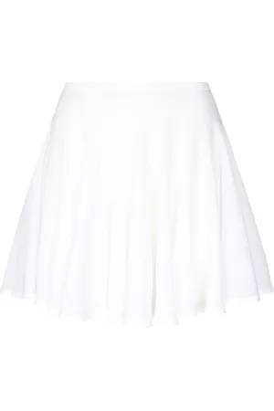 Alaïa Femme, Jupes, Blanc, Taille: 32 FR Jupe Skater en Tricot Blanc avec Volants