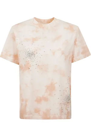 Des Phemmes Femme, Tops, Multicolore, Taille: 38 FR T-shirt en coton tie dye avec bijoux