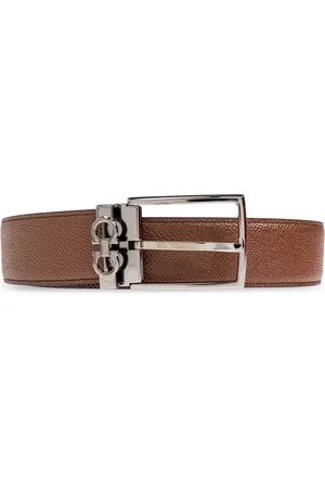 Salvatore Ferragamo Homme, Accessoires, Brun, Taille: 85 CM Sangle double face