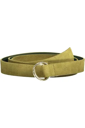 GANT Femme, Accessoires, Vert, Taille: 95 CM Ceinture en cuir vert luxueux