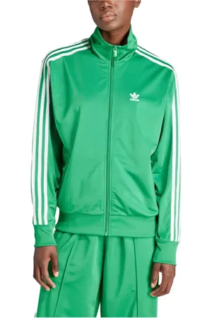 adidas Femme, Sweatshirts et sweats à capuche, Vert, Taille: 36 FR Haut Firebird Vert Élégant Confortable
