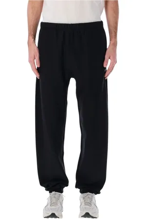 Champion Homme, Pantalons, Noir, Taille: S Pantalon de Sport Noir avec Taille Élastique