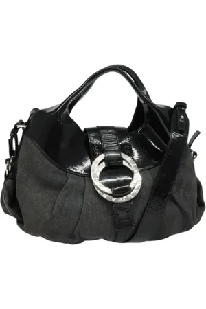 Bvlgari Femme, Pre-owned, Bleu, Taille: ONE Size Pre-owned Toile sacs-main