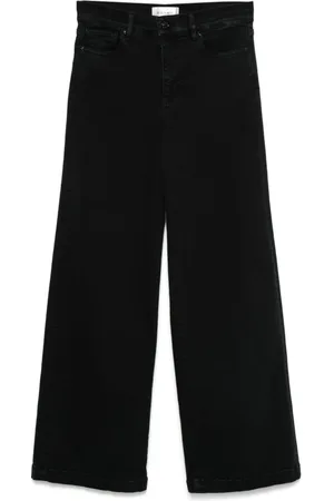 Frame Femme, Jeans, Noir, Taille: W32 Pantalon Palazzo Slim