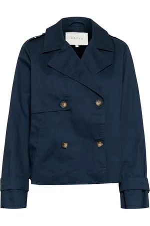 Kaffe Femme, Vestes, Bleu, Taille: 44 FR Veste Midnight Marine avec Large Col
