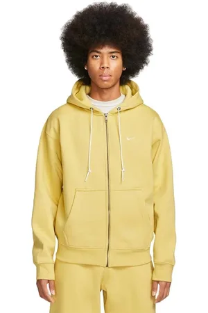 Nike Homme, Sweatshirts et sweats à capuche, Jaune, Taille: L Sweat à Capuche Gold White avec Swoosh