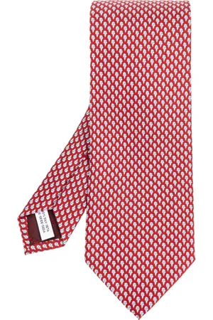 Salvatore Ferragamo Homme, Accessoires, Rouge, Taille: ONE Size Cravate en soie
