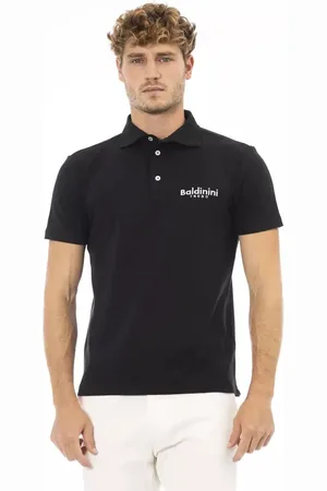 BALDININI Homme, Tops, Bleu, Taille: 3XL Polo en Coton Noir Élégant