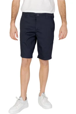 Armani Exchange Homme, Shorts, Bleu, Taille: W30 Shorts en Mélange de Coton Bleu