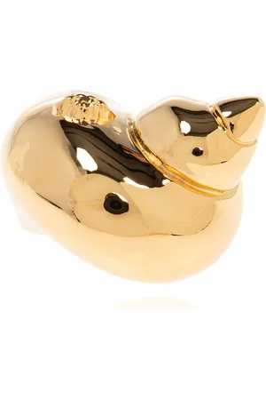 VERSACE Femme, Accessoires, Jaune, Taille: 50 MM Bague à motif de coquillage
