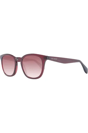 Ted Baker Homme, Accessoires, Rouge, Taille: ONE Size Lunettes de Soleil Rouges Carrées à Dégradé