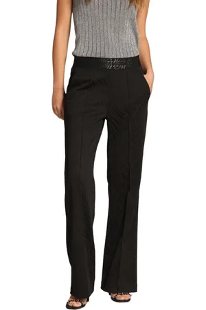 Masons Femme, Pantalons, Noir, Taille: 34 FR Pantalon Chino Coupe Droite Imprimé Zèbre