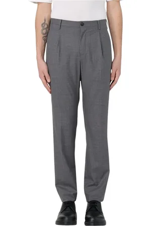 Incotex Homme, Pantalons, Gris, Taille: 2XL Pantalon Classique Plissé Style Moderne