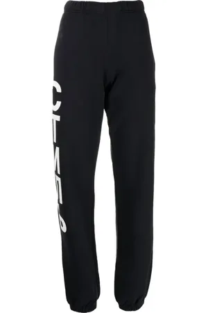 Heron Preston Femme, Pantalons, Noir, Taille: 38 FR Joggers Logo Noir Coton Portugal
